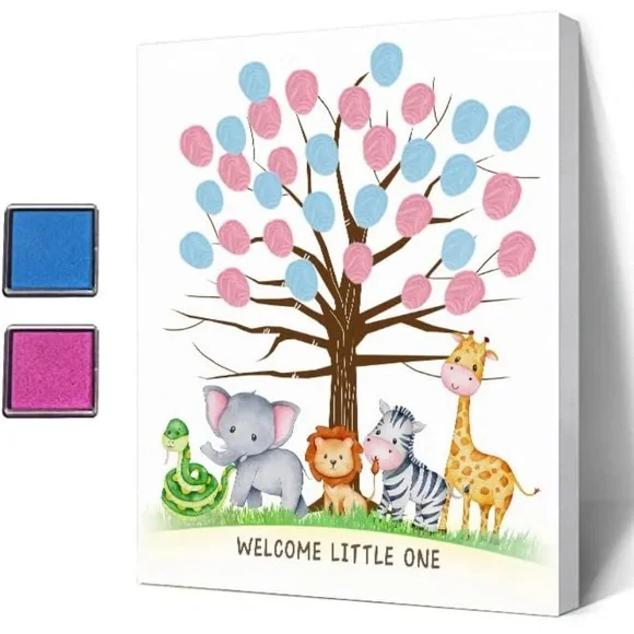Baby Shower Thumbprint Tree